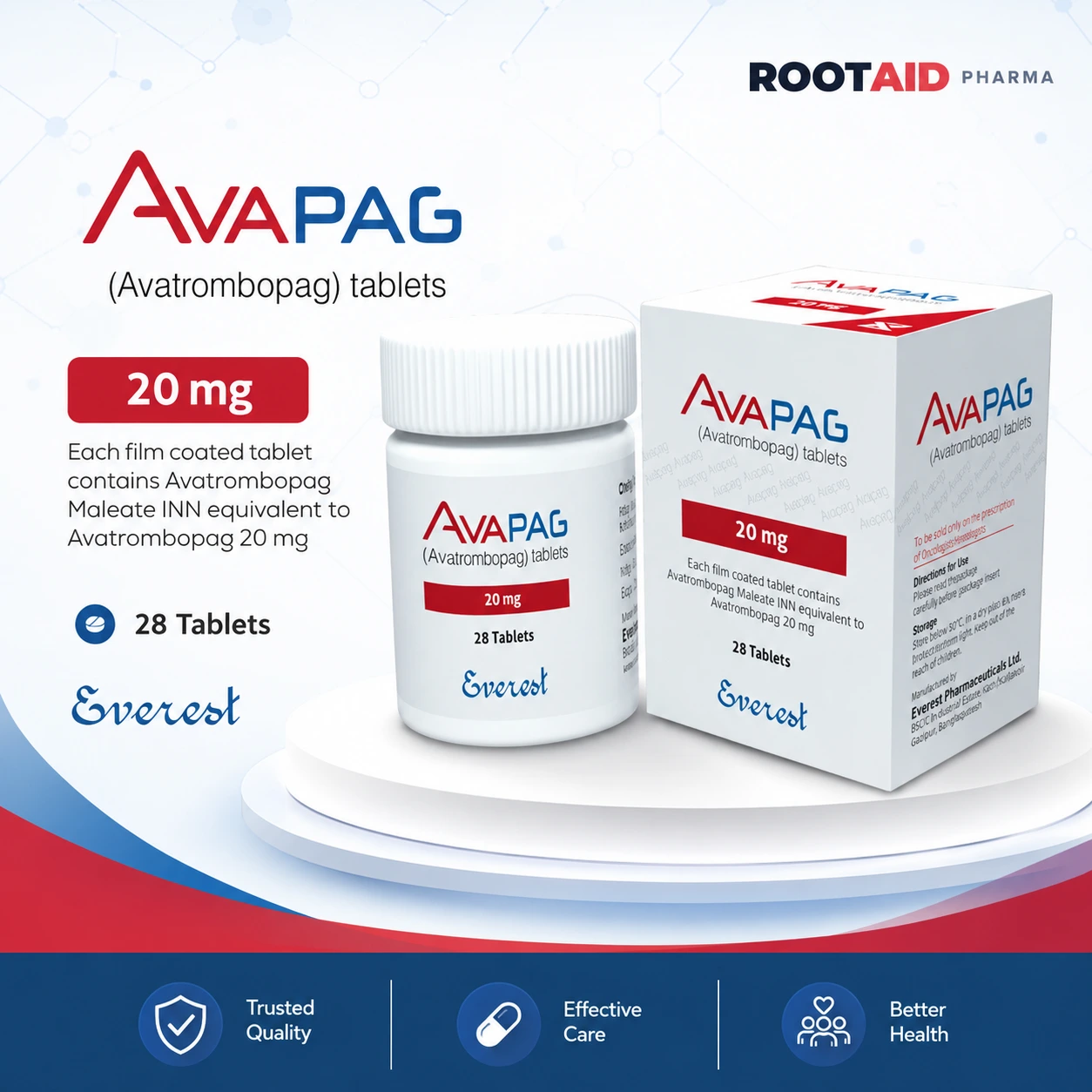 Avapag 20 mg (Avatrombopag) Tablets